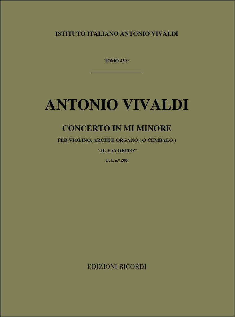 Concerto In Mi Min. 'Il Favorito'
